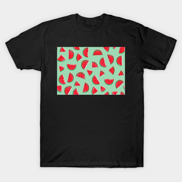 Watercolor Watermelon T-Shirt by PolitaStore